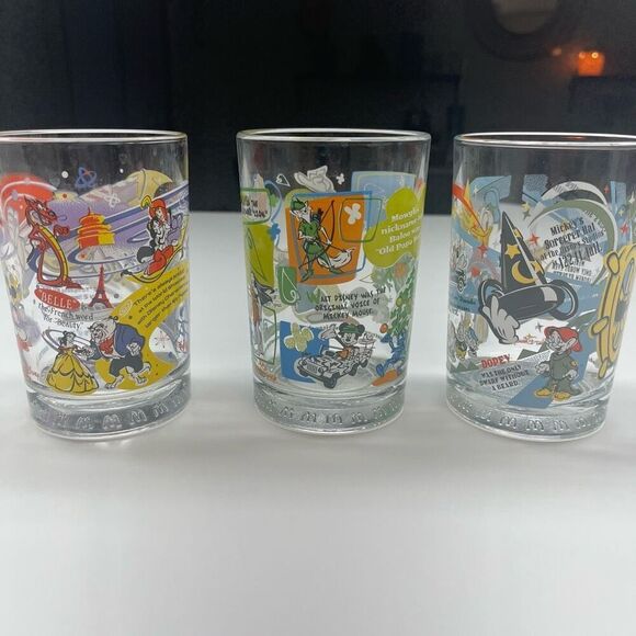 Disney Glass Tumbler Cup 100 Years of Magic McDonald - Picture 1 of 3